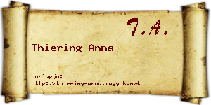 Thiering Anna névjegykártya